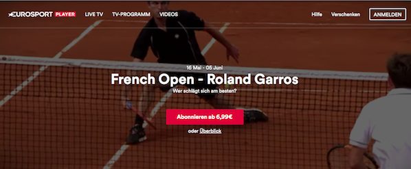 French Open im live streaming