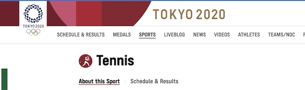 Olympia Tennis 2021 aus Tokio