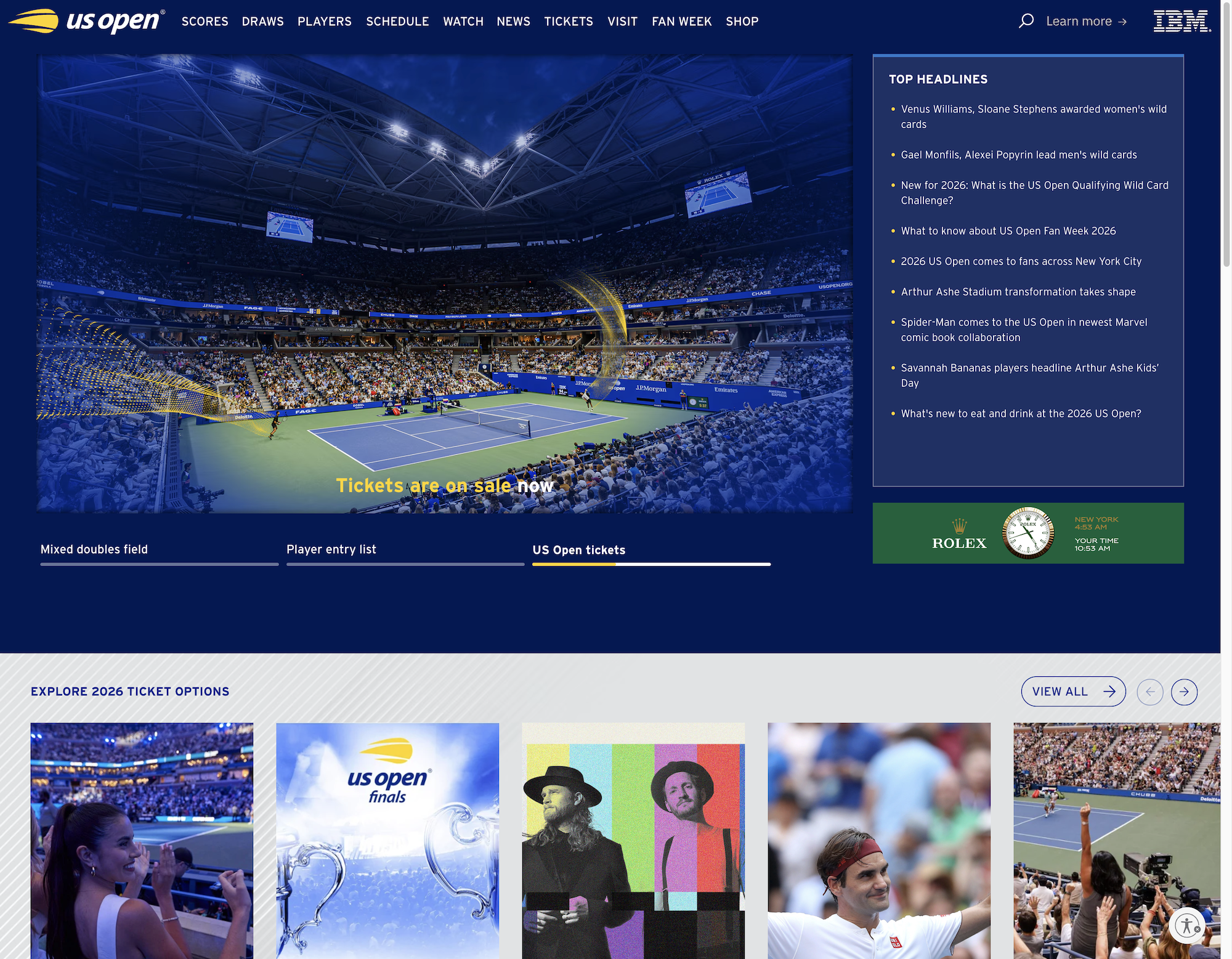 US Open Tennis 2026