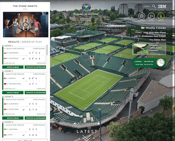 Wimbledon 2022 offizielle Webseite