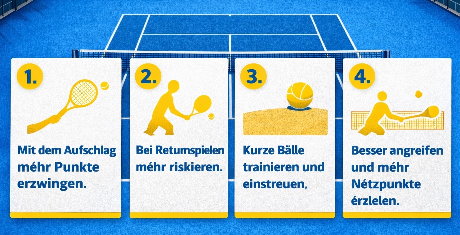 Verbesserungen Tennisspiel von Zverev